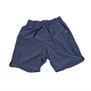 UNRL Men's Navy Blue Athletic Drawstring Shorts (Small)